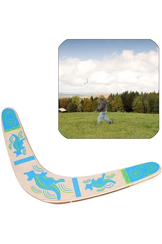 Boomerang de Madera en Forma de V - Juguetes Deportivos al Aire Libre
