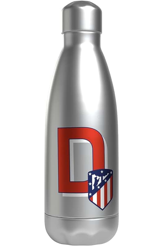 Botella CYP Plata con Diseño de Letra D, Ideal para Juventud Unisex