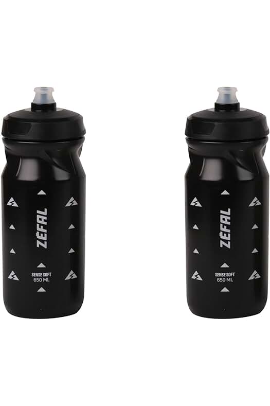 Botellas de agua para bicicleta - Pack doble de bidones deportivos sin BPA de ZEFAL.