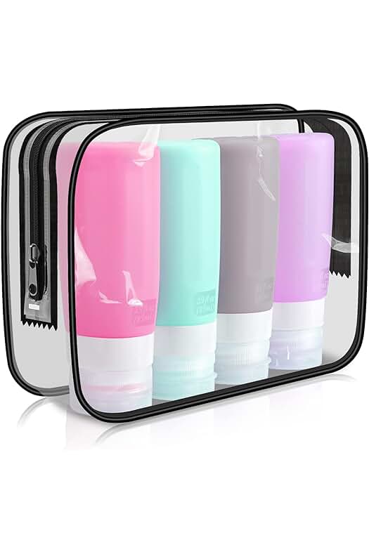 Botellas de Viaje Yordawn: Set de 4 Botellas de Silicona a Prueba de Fugas para Viajes.