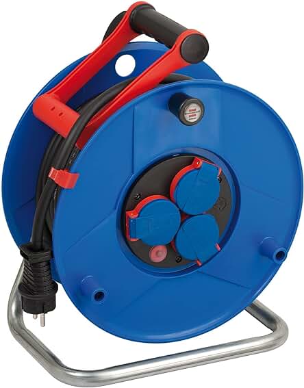 Brennenstuhl - Enrollador de cable Garant con cable de 25m H07RN-F 3G2.5