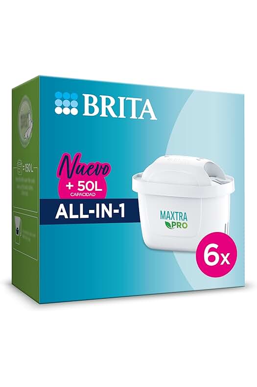 BRITA MAXTRA PRO - Pack de 6 cartuchos de filtro de agua para un sabor mejorado