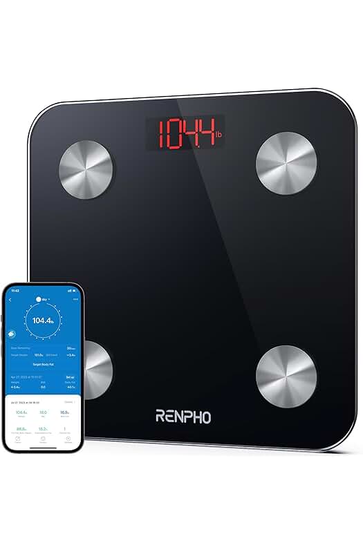 Báscula de Baño Inteligente RENPHO con App para Medición de Grasa Corporal y Composición