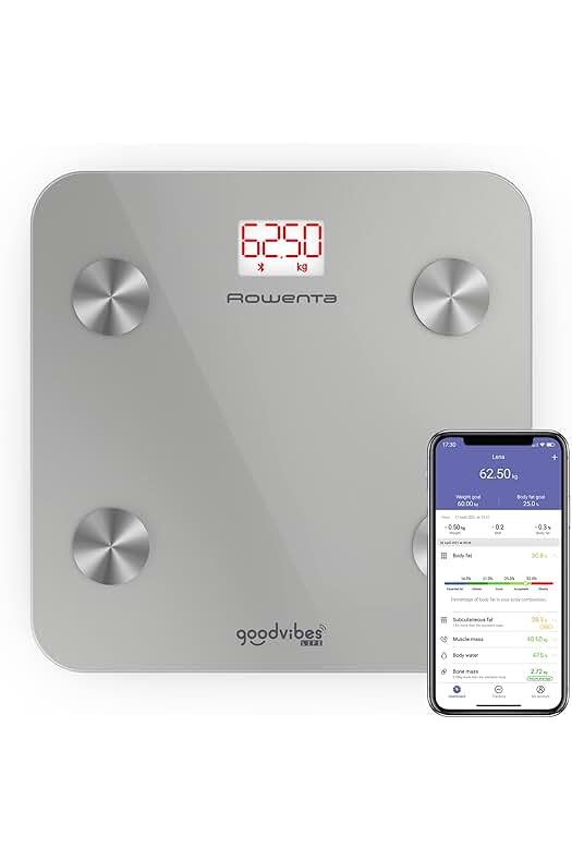 Báscula inteligente Rowenta Goodvibes Life BR9600 - Medidor de grasa corporal e IMC