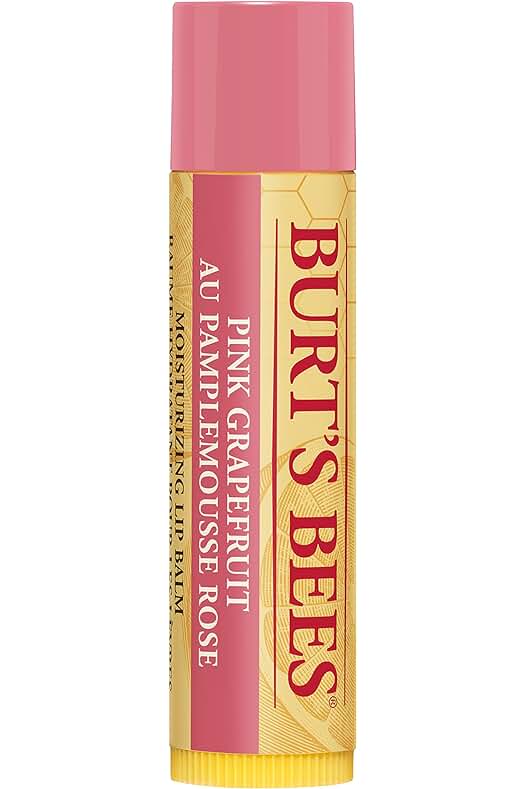 Burts Bees Bálsamo labial 100% natural, Pomelo rosa, 4.25g - Cuidado labial orgánico y refrescante