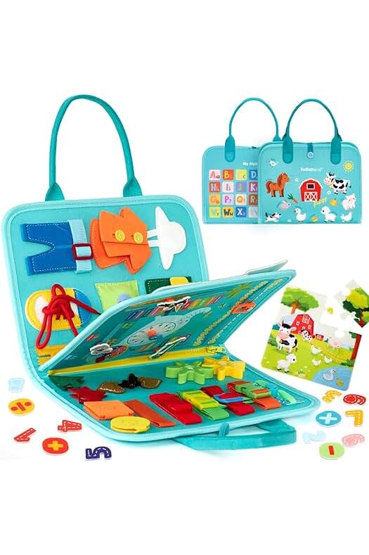 Busy Board Montessori: Juguete Educativo para Desarrollar Habilidades Motoras Finas en Niños de 2 a 4 Años