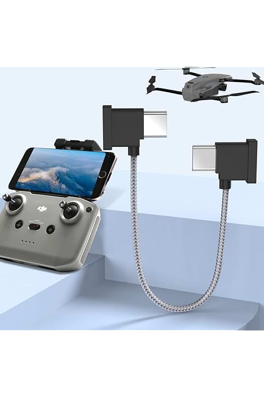 Cable de carga USB-C trenzado de nailon para drones y controladores DJI.