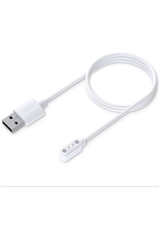 Cable de Carga USB Magnético para YAMAY y Uwatch - Accesorio de Alimentación Blanco.