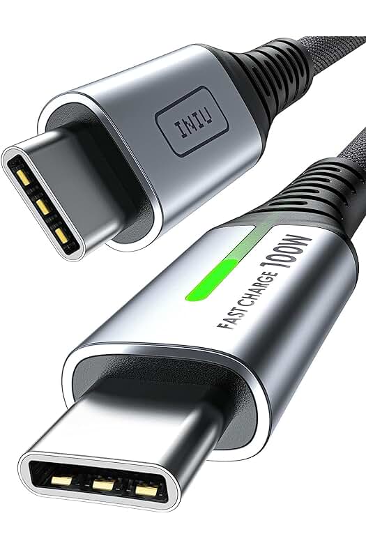Cable USB C de Carga Rápida y Alta Potencia para iPhone, Samsung, iPad Pro, MacBook, etc.