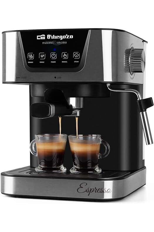Cafetera espresso y cappuccino Orbegozo Ex 6000 - Potente, versátil y de diseño elegante.