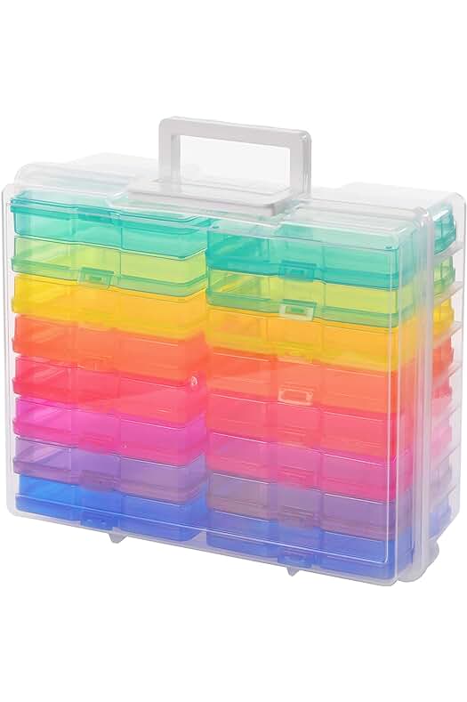 Caja de almacenamiento de fotos: Organizador versátil para fotografías, sellos, joyas y más.