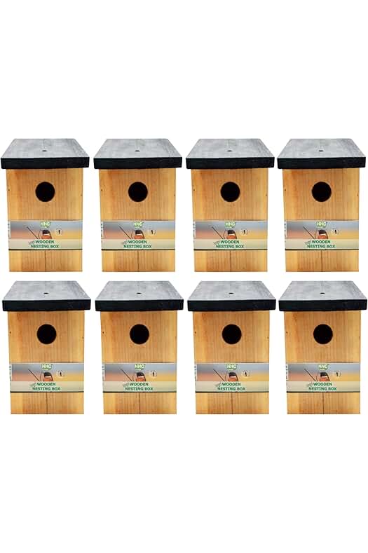 Caja Nido de Madera para Aves Silvestres y de Jardín Tratada a Presión HHGBF017
