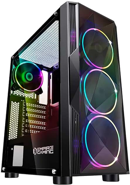 Caja PC Gamer Diamond ARGB Torre Mediana ATX - Diseño Exclusivo con Iluminación RGB