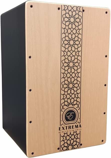 Cajón Flamenco de Madera de Haya con Tapa de Mosaico para Adultos - ¡Experimenta la Pasión!