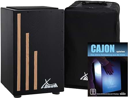 Cajón Primero Negro con funda y manual de alta calidad para percusionistas.