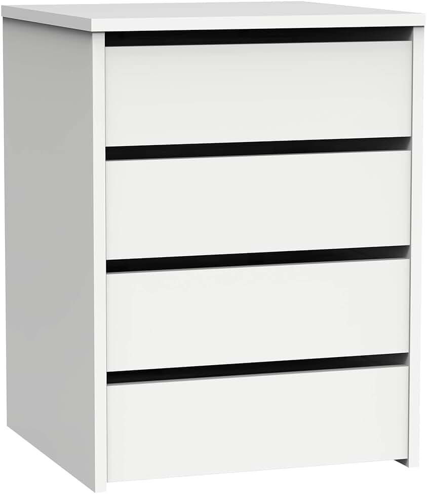 Cajonera Turín de Muebles Pitarch: Elegancia y funcionalidad en un diseño blanco de alta calidad.