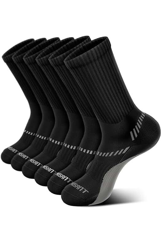 Calcetines deportivos para hombre con acolchado antiampollas y transpirables - Pack de 6 pares