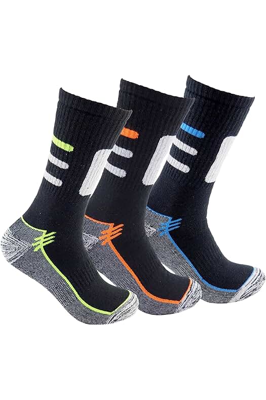 Calcetines deportivos térmicos de alta calidad para running, ciclismo y trekking (3 pares).