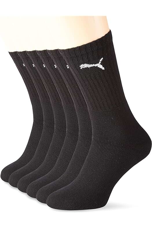 Calcetines Puma Sport Cush Crew 6P - Paquete de 6, comodidad y estilo deportivo.