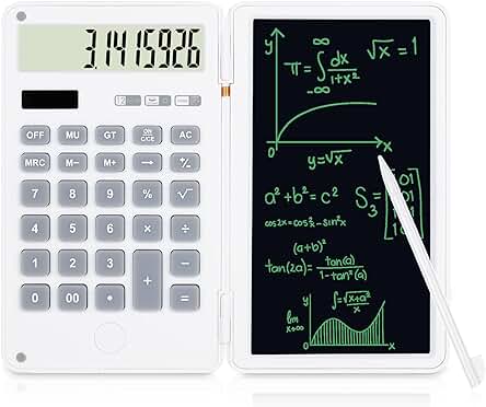 Calculadora de escritorio con tableta gráfica y pantalla LCD borrable para oficina y escuela.