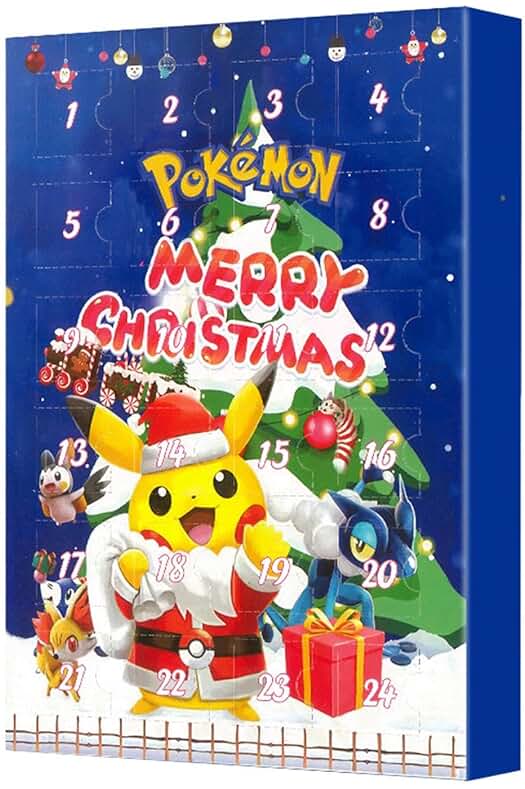 Calendario de Adviento Pokemon2024 para niños, con 24 regalos sorpresa.
