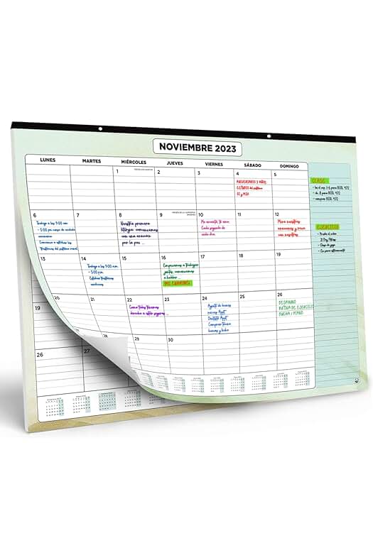 Calendario de Pared 2023-2024: Organiza tu año con el práctico calendario mensual de Smart Panda.