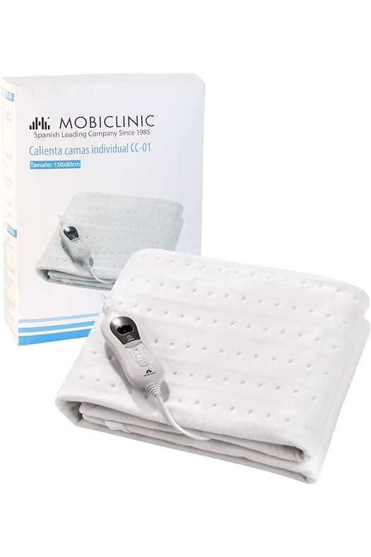 Calienta camas eléctrico de Mobiclinic: Ajustable, Lavable y de Bajo Consumo Energético, ¡Duerme con confort!
