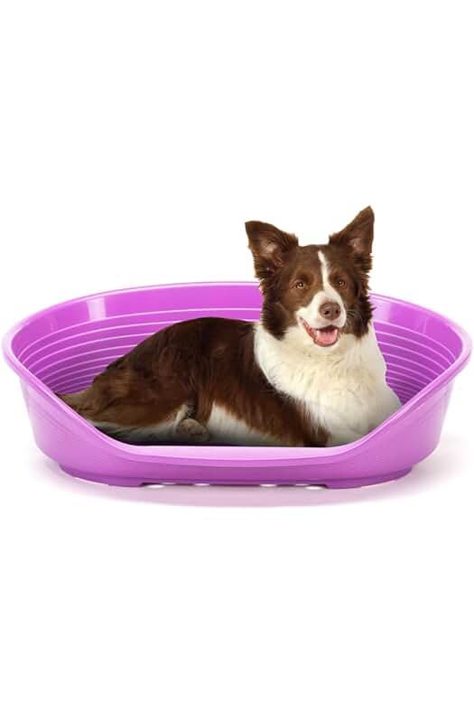 Cama Deluxe para perros grandes, transpirable, antideslizante y hecha de plástico reciclado.