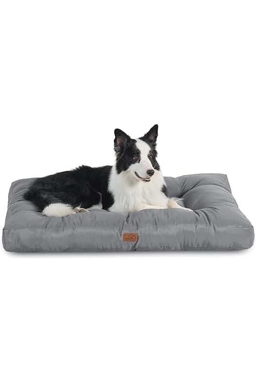 Cama impermeable para perro grande - Colchón lavable, antipelo y suave - Gris, tamaño L