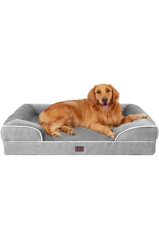 Cama para perros grandes y cómoda, resistente al agua y lavable, con espuma viscoelástica.