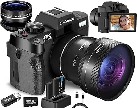 Camara Digital 4K: Captura imagenes y videos de alta calidad con esta cámara compacta.