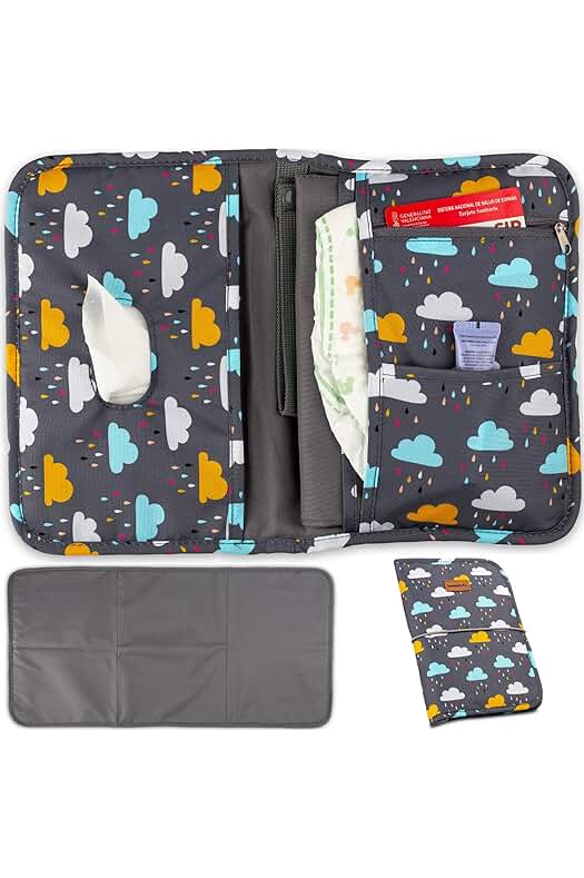 Cambiador Bebe Portatil HOMYBABY® - Práctico y Resistente Cambiador Plegable para Bebés On-The-Go