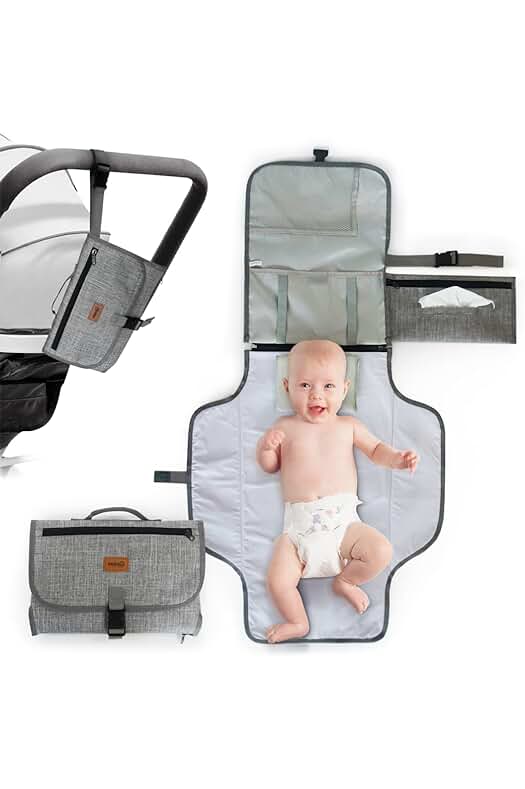 Cambiador portátil Bebesar® - Impermeable, plegable y acolchado - Ideal para viajes y regalos.