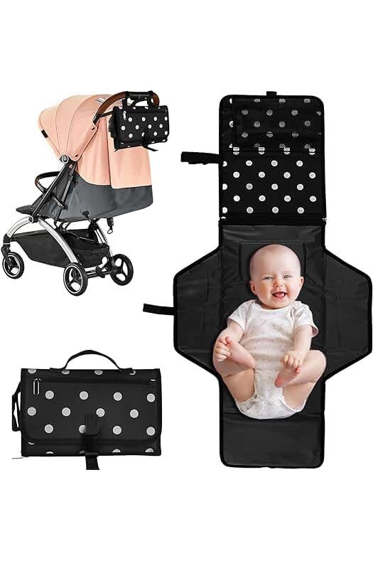 Cambiador portátil para bebé, impermeable, lavable y cómodo para uso en casa y viajes.