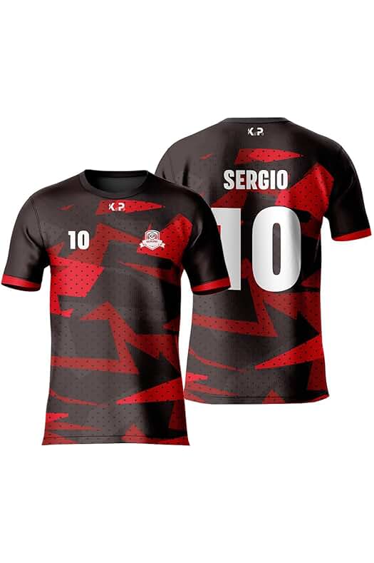 Camiseta de fútbol personalizada: diseña tu equipo con nombre, número y escudo
