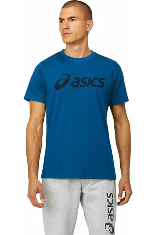 Camiseta de manga corta para hombre ASICS, cómoda y versátil en varios colores.
