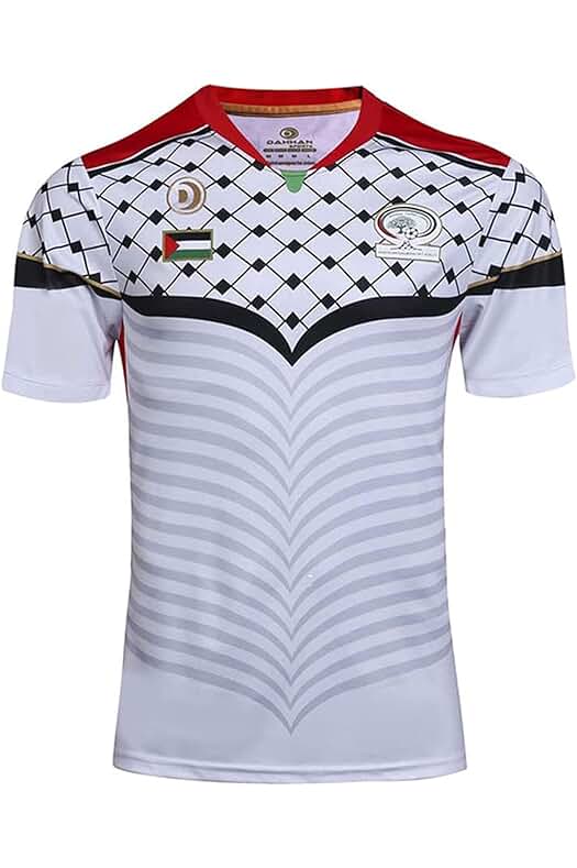 Camiseta de rugby MEIBAO 2020-21 para hombres, diseño palestina, transpirable y casual.