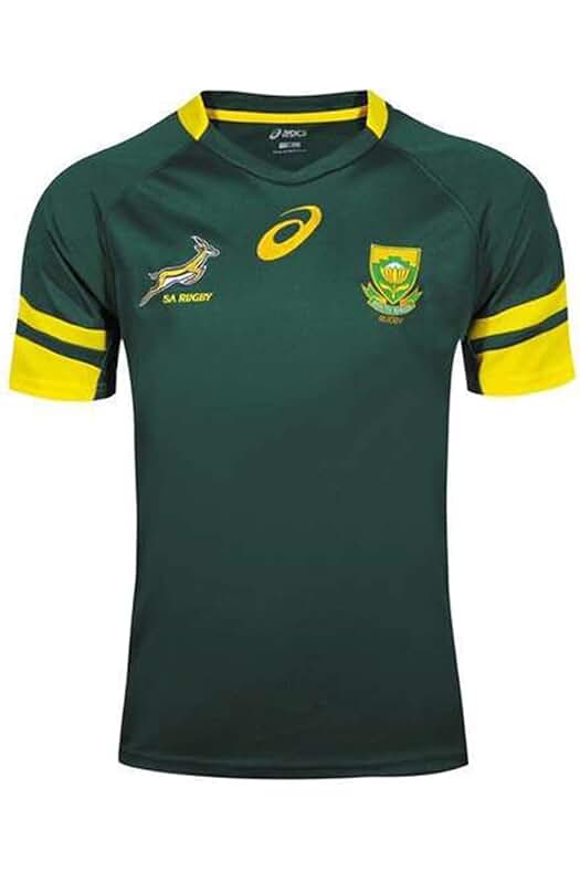 Camiseta de Rugby Sudáfrica: Jersey de Rugby de Manga Corta para Hombres