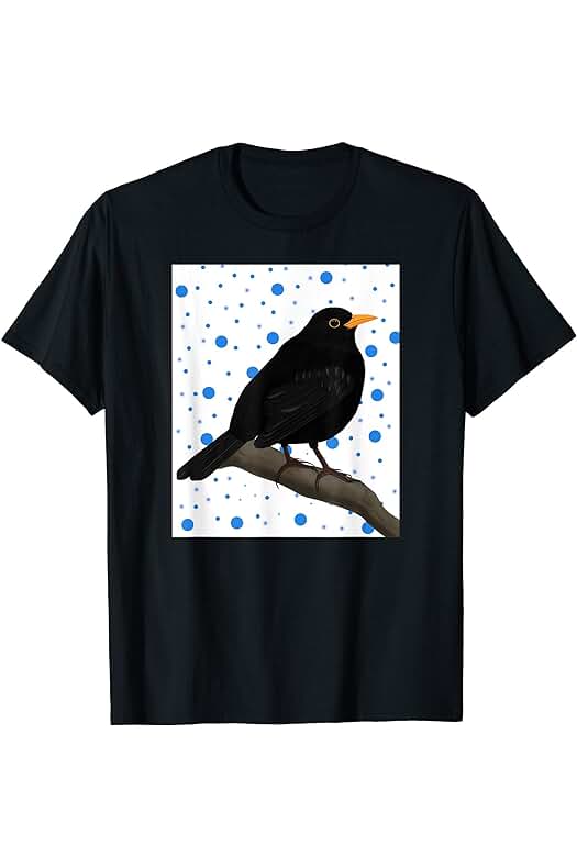 Camiseta del Mirlo Pájaro - Exquisito diseño para amantes de la observación de aves.