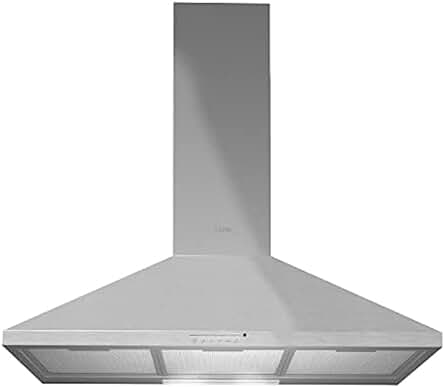 Campana extractora de acero inoxidable de 90 cm con doble turbina y 4 velocidades