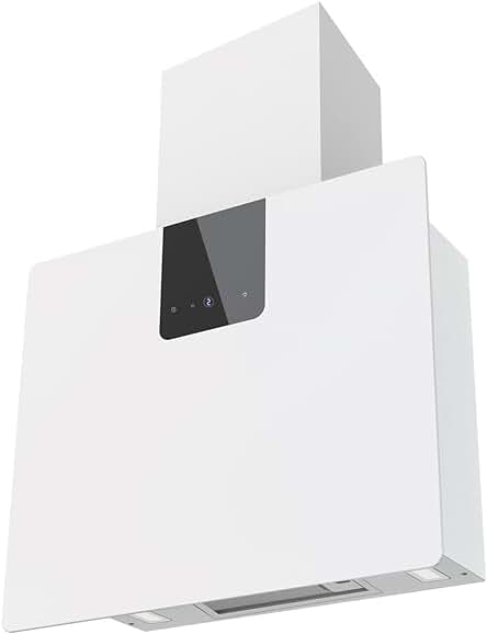 Campana extractora de acero inoxidable y cristal templado con motor sin escobillas y 9 velocidades.