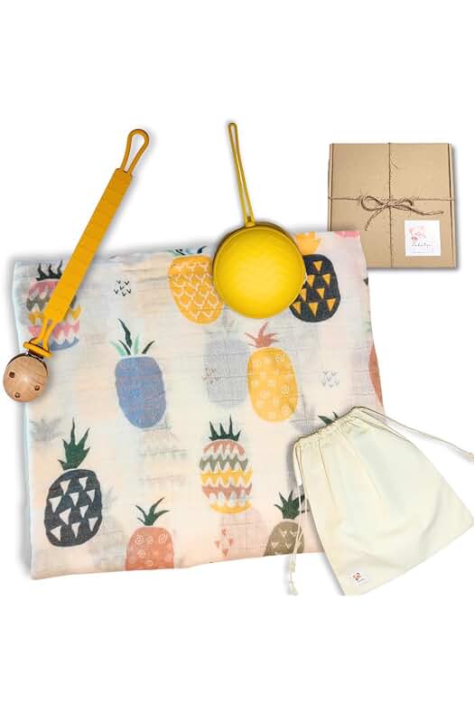 Canastilla Bebe Recien Nacido: Set de Regalo Completo para Bebés Recién Nacidos (Piñas)