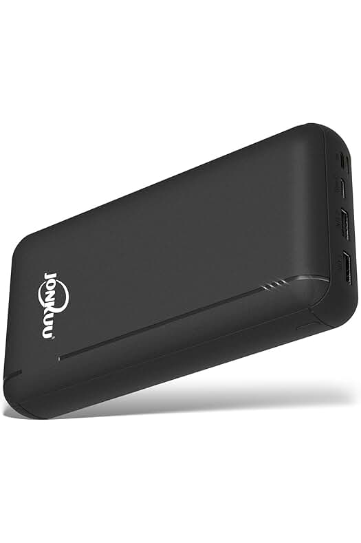 Cargador portátil de alta capacidad de 30000mAh con múltiples salidas y entradas para dispositivos móviles.
