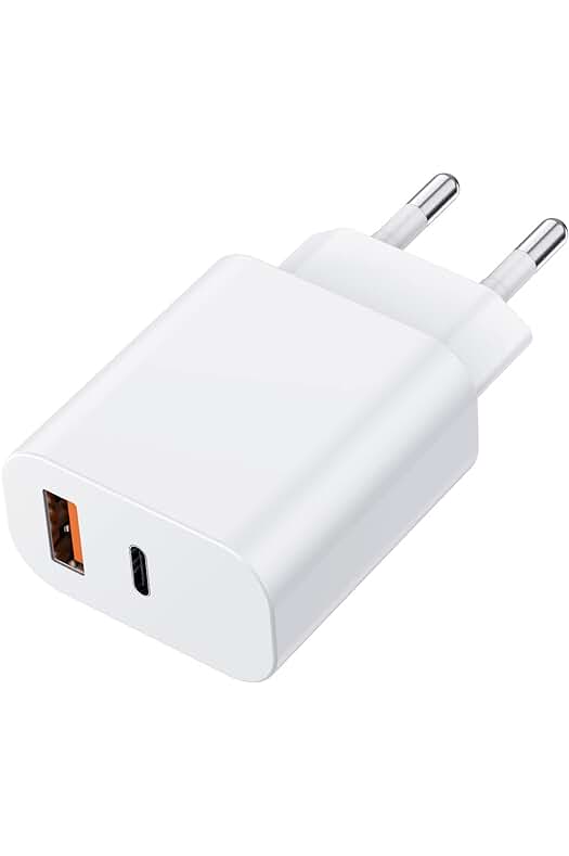 Cargador USB dual port de alta velocidad para dispositivos iOS y Android.