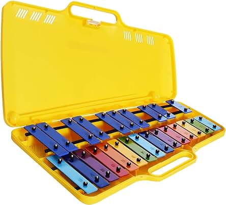 Carrillón Xilófono Rockstar - Instrumento Musical Metálico con Estuche para Niños - Rockmusic España