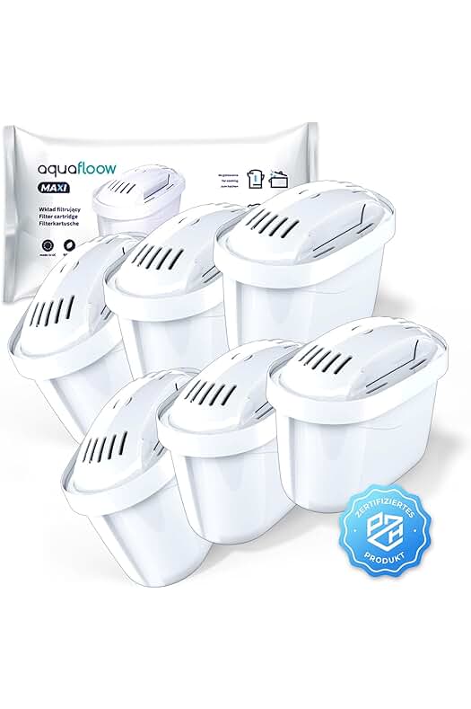 Cartuchos de filtro de agua Aquafloow, compatibles con jarras BRITA Maxtra+ y otros modelos (6 unidades)