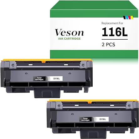 Cartuchos de tóner compatibles Samsung M2885FW: paquete de 2 cartuchos de tóner negro.