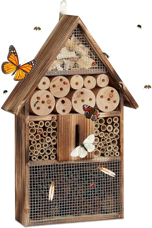 Casa de Madera para Insectos de Jardín - Refugio Ideal para la Biodiversidad.