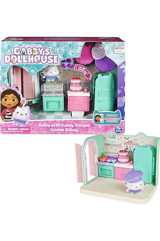 Casa de muñecas de Gabby: Cocina de Muffin con accesorios y muebles sorpresa.