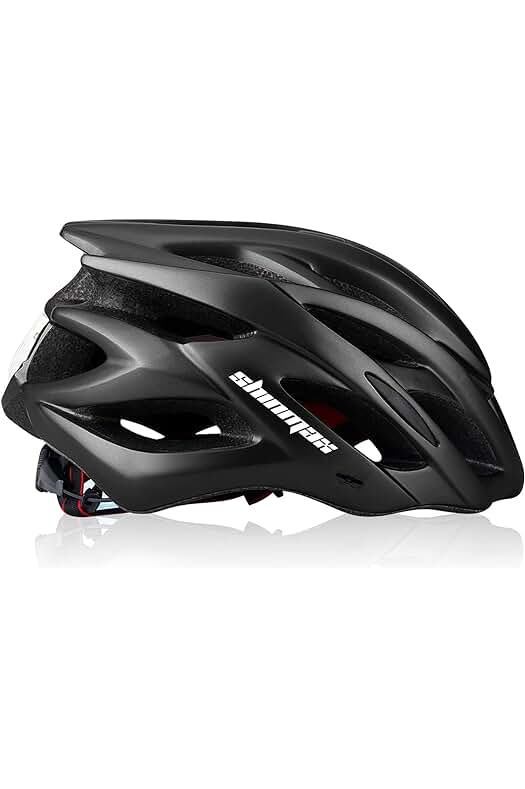 Casco de bicicleta Shinmax con luz LED, visera desmontable y ajuste especializado